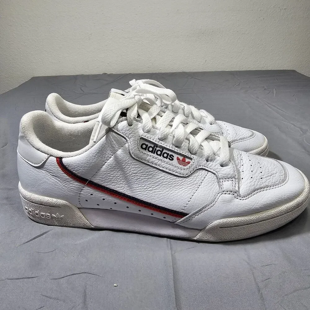 Size 9 - adidas Continental 80 White Navy Scarlet
